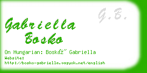 gabriella bosko business card